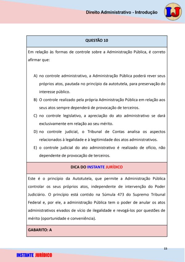 Módulo 1 - Direito Administrativo - Caderno de Questões - Introdução ao Direito Administrativo_page-0016